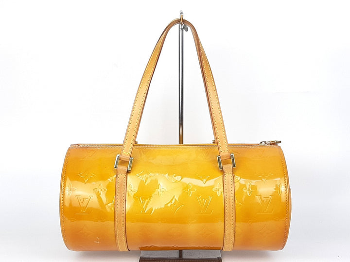 Louis Vuitton Vernis Bedford Hand Bag M91006 Monogram Yellow VI09691
