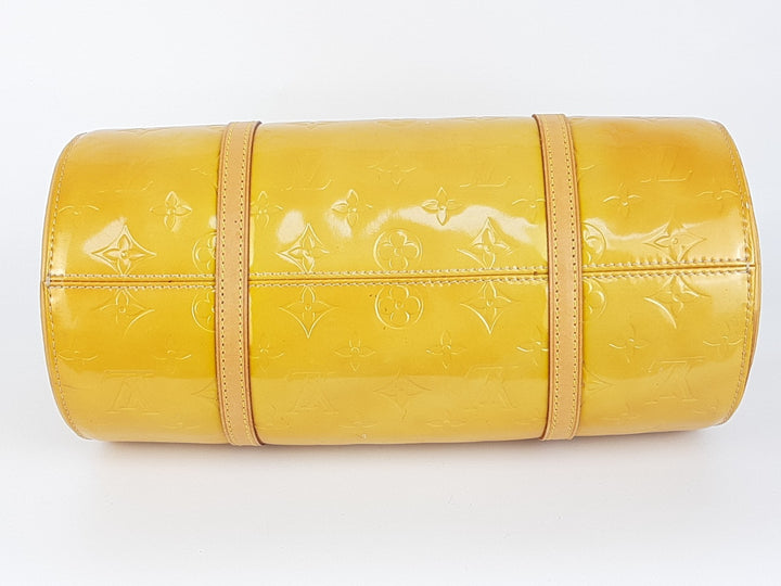 Louis Vuitton Vernis Bedford Hand Bag M91006 Monogram Yellow VI192911