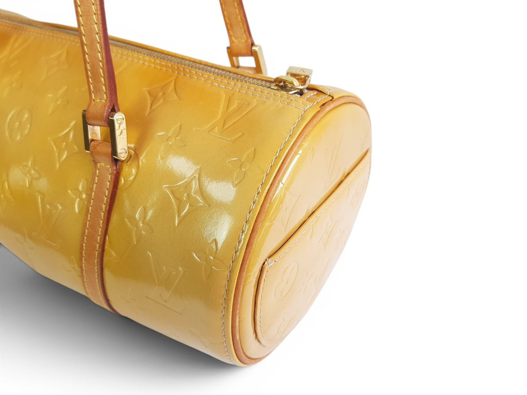 Louis Vuitton Vernis Bedford Hand Bag M91006 Vernis Monogram Yellow VI09796