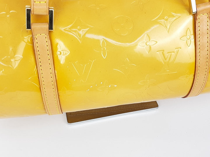 Louis Vuitton Vernis Bedford Hand Bag M91006 Monogram Yellow VI19292