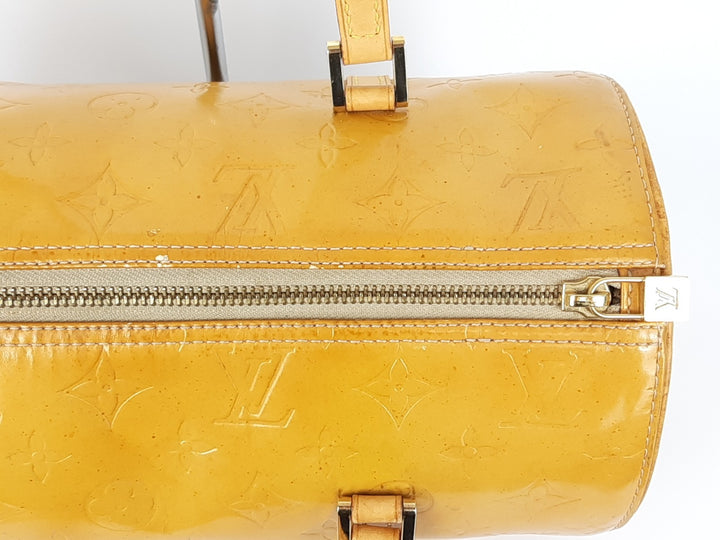 Louis Vuitton Vernis Bedford Hand Bag M91006 Monogram Yellow TH19287