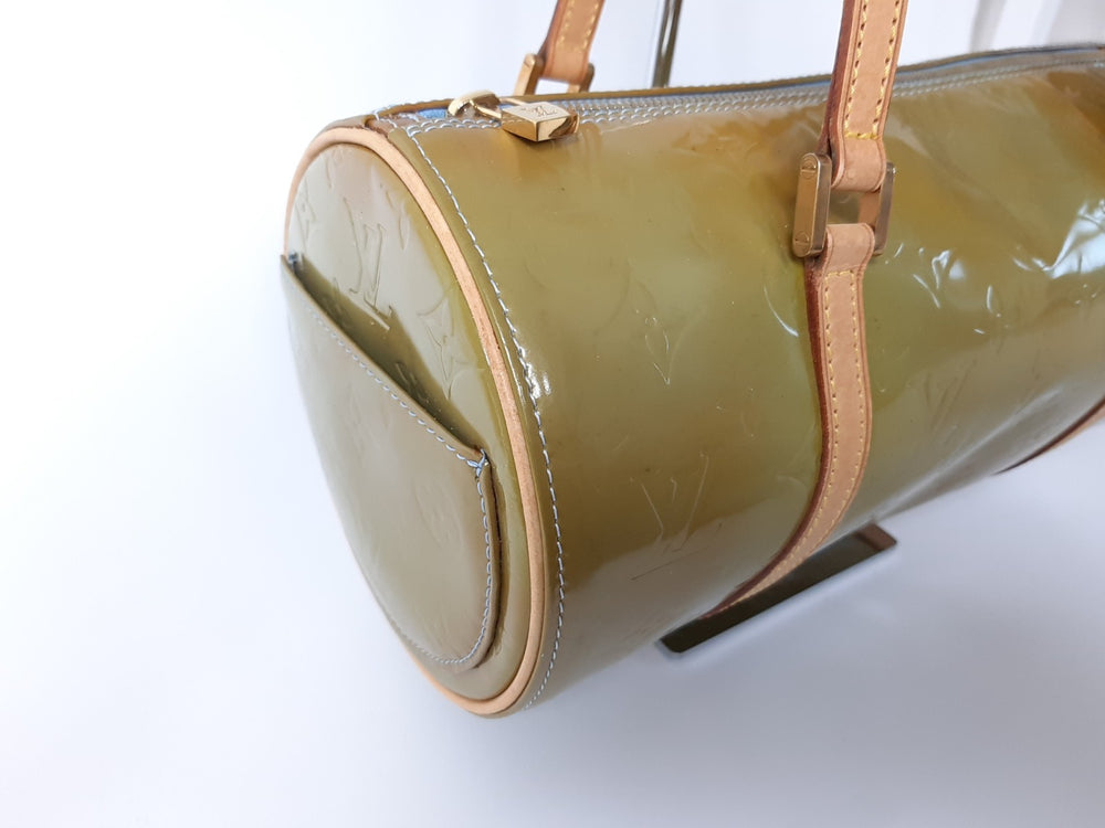Louis Vuitton Vernis Bedford Hand Bag M91007 Vernis Monogram Green VI09391