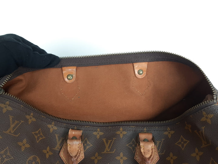 Louis Vuitton Monogram Speedy 40 M41522 Boston Hand Bag SA Padlock NO key14