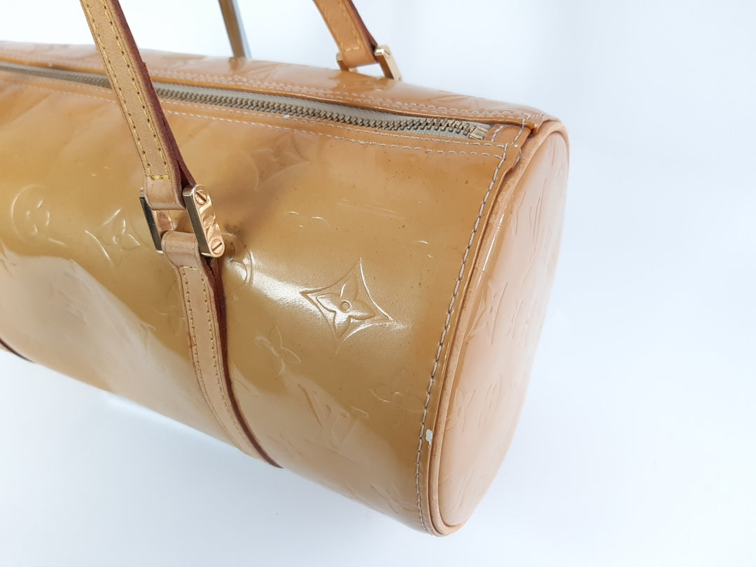 Louis Vuitton Vernis Bedford Hand Bag M91006 Vernis Monogram Yellow TH09192