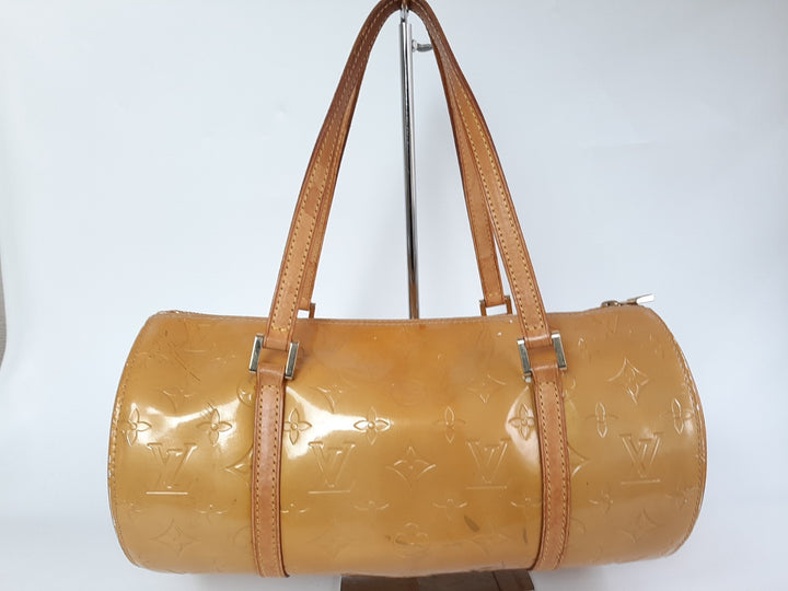 Louis Vuitton Vernis Bedford Hand Bag M91006 Vernis Monogram Yellow VI19095