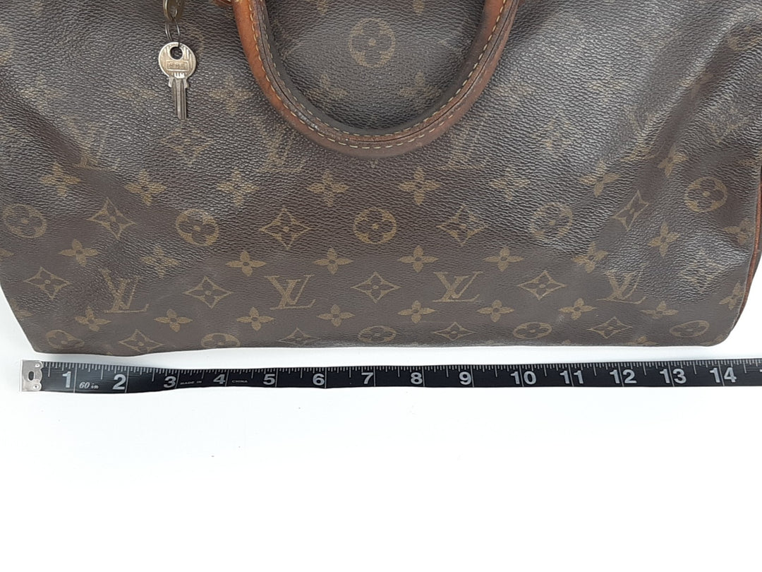 Louis Vuitton Speedy 35 Monogram Boston Hand Bag Purse SA821 Padlock Key18