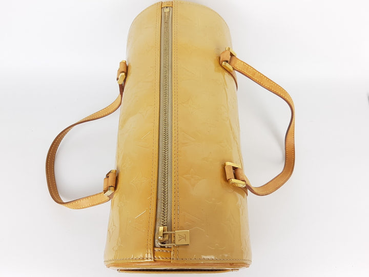 Louis Vuitton Vernis Bedford Hand Bag M91006 Monogram Yellow VI09596
