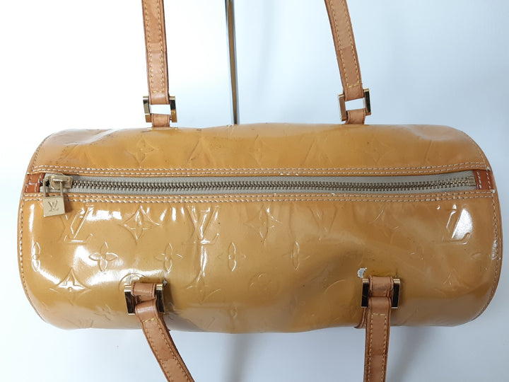 Louis Vuitton Vernis Bedford Hand Bag M91006 Vernis Monogram Yellow VI09194