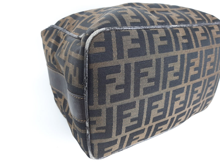 Fendi Zucca Mamma Baguette Brown Hand Bag Gold Hardware Canvas Leather6