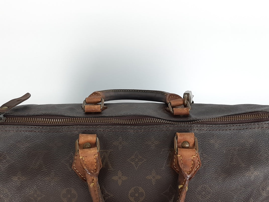 Louis Vuitton Speedy 35 Monogram Boston Hand Bag Purse SA821 Padlock Key9