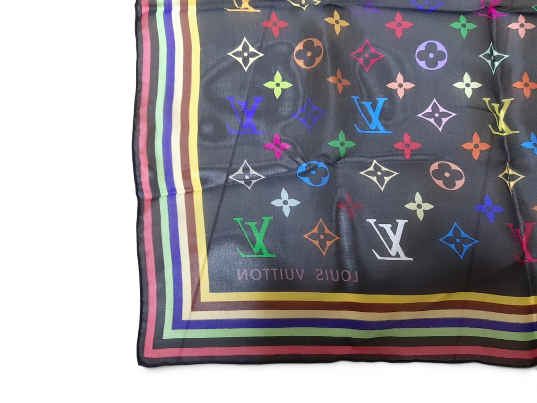 Louis Vuitton Multicolor Scarf Monogram Black Takashi Murakami Box5