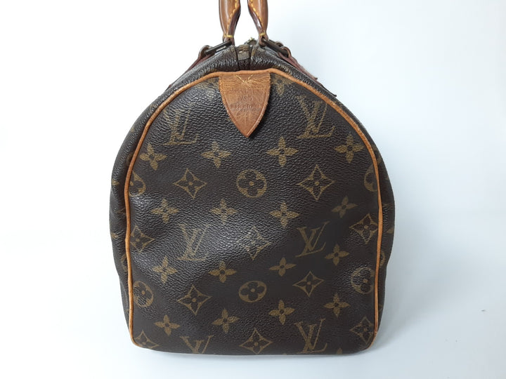 Louis Vuitton Monogram Speedy 30 M41526 Boston Bag Hand Bag TH00662
