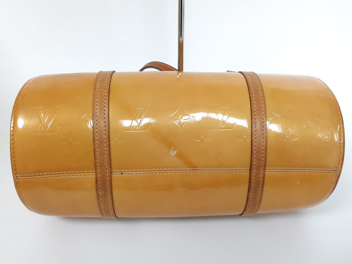 Louis Vuitton Vernis Bedford Hand Bag M91006 Vernis Monogram Yellow VI00718