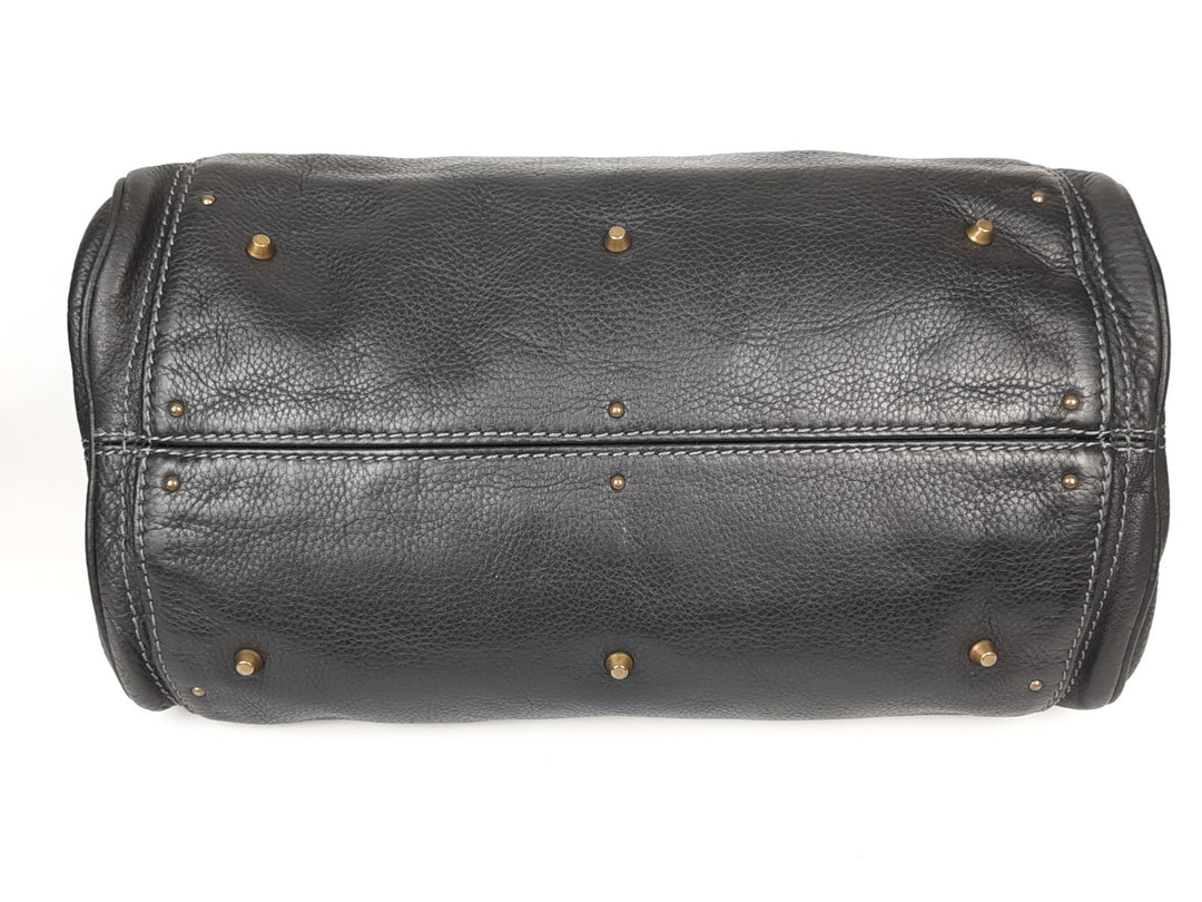 Chloe Paddington Black Glod Padlock Key Women's Hand Shoulder Bag5