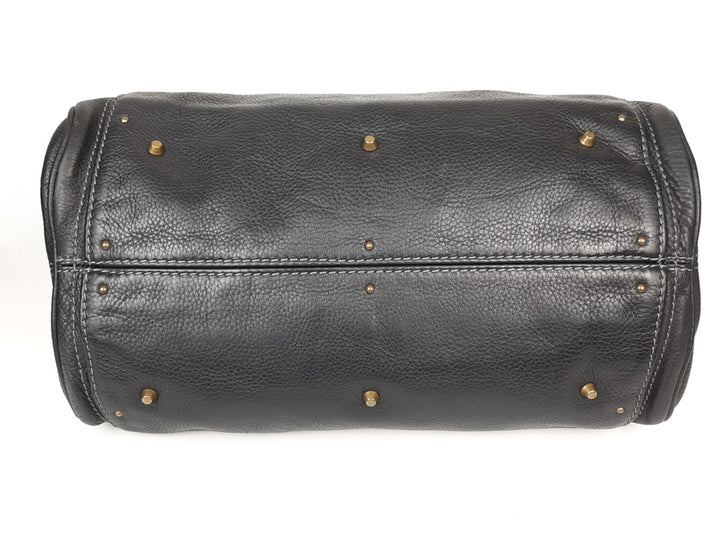 Chloe Paddington Black Glod Padlock Key Women's Hand Shoulder Bag5