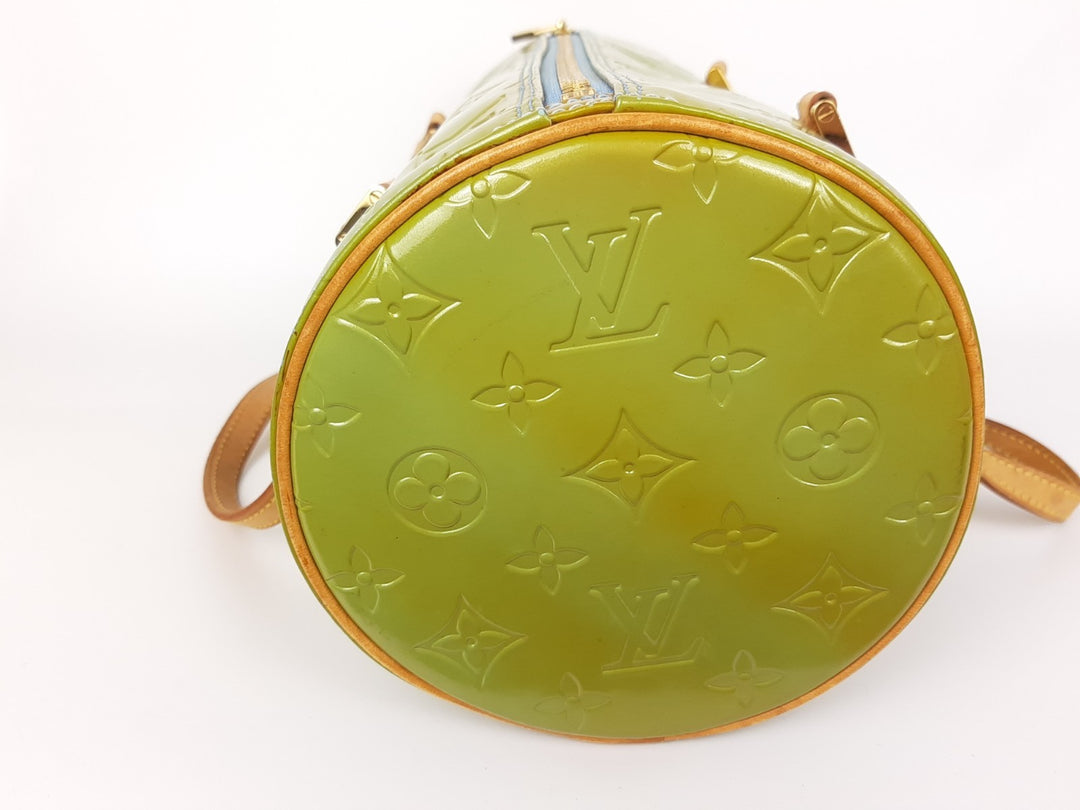 Louis Vuitton Vernis Bedford Hand Bag M91007 Vernis Monogram Green VI09595