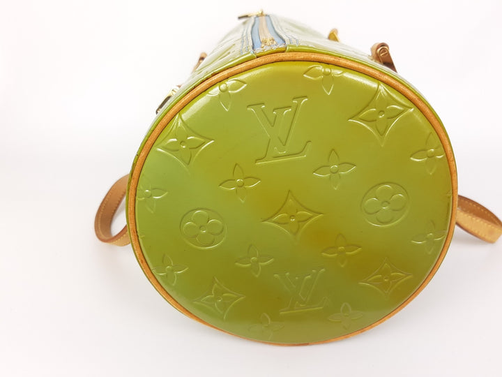 Louis Vuitton Vernis Bedford Hand Bag M91007 Vernis Monogram Green VI09595