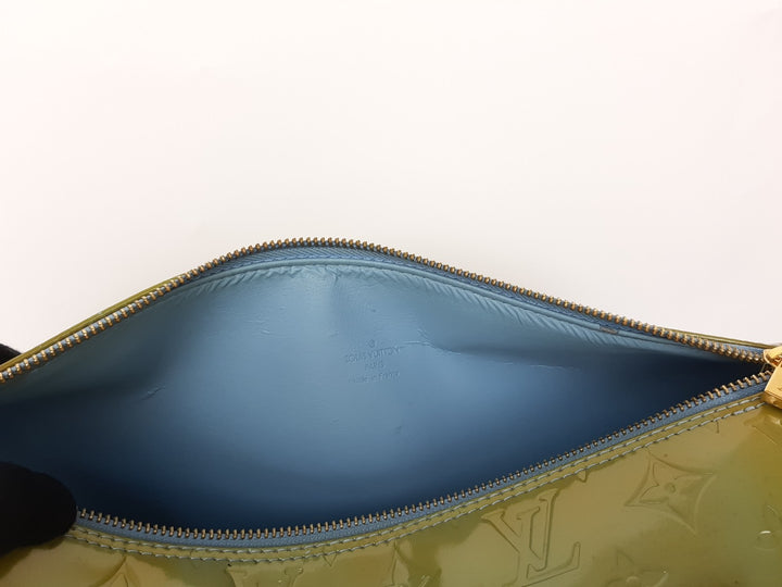 Louis Vuitton Vernis Bedford Hand Bag M91007 Vernis Monogram Green VI09599