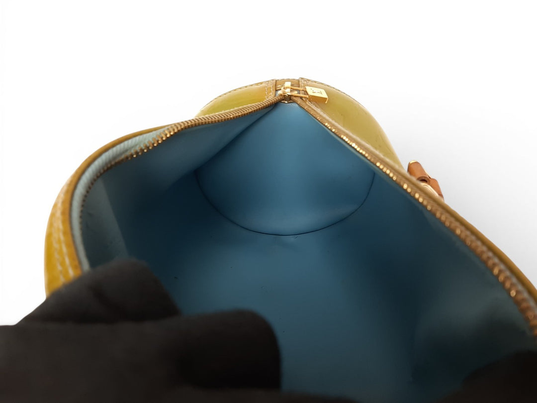 Louis Vuitton Vernis Bedford Hand Bag M91329 Vernis Monogram Green VI09296