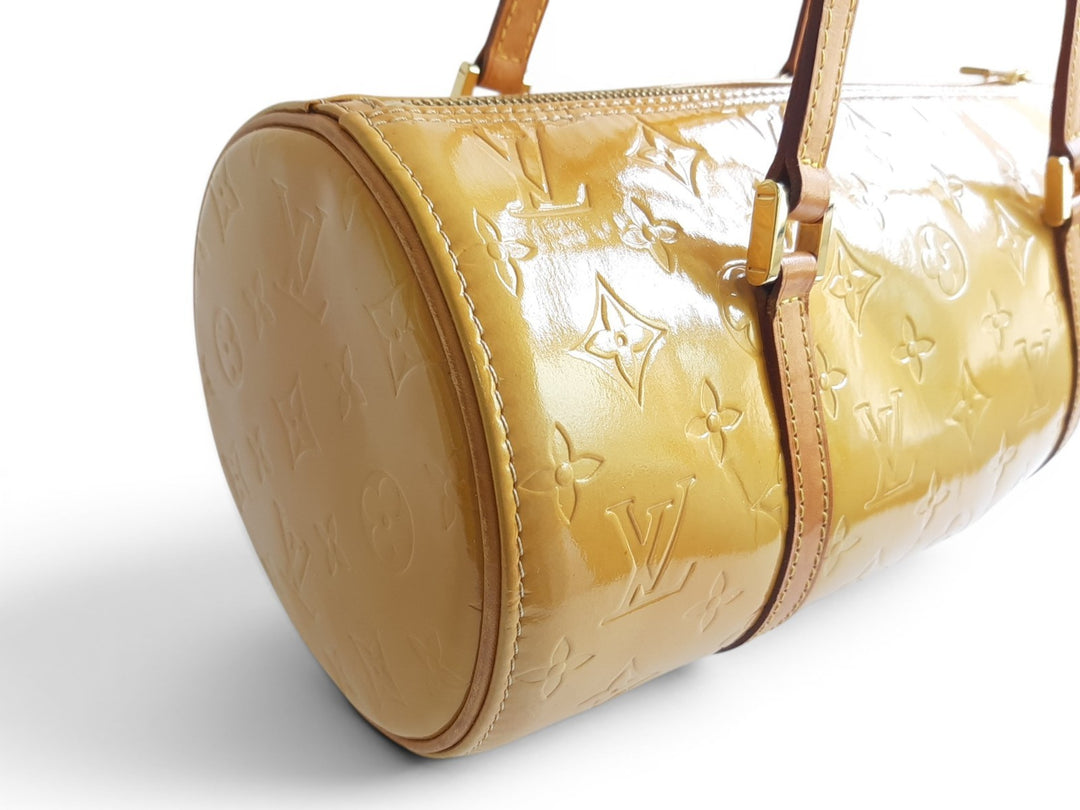 Louis Vuitton Vernis Bedford Hand Bag M91006 Vernis Monogram Yellow VI09795