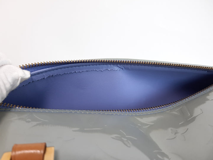 Louis Vuitton Vernis Bedford Hand Bag M91007 Vernis Monogram Blue VI006311