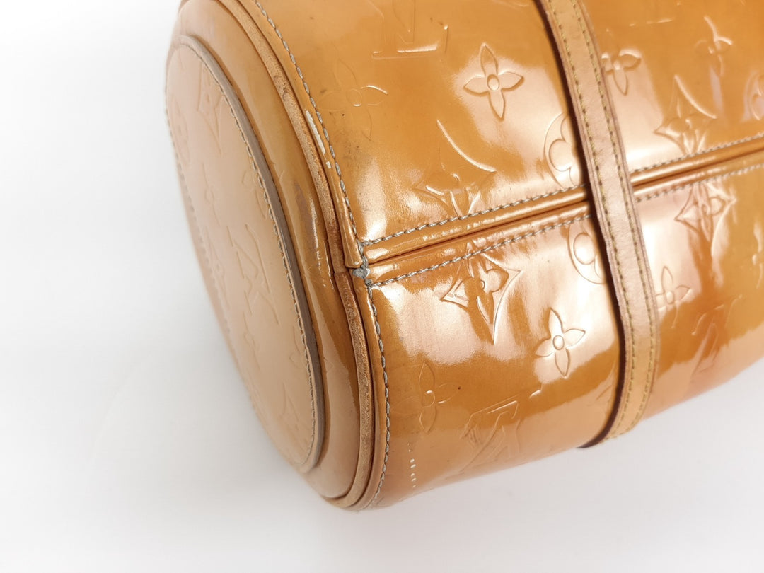 Louis Vuitton Vernis Bedford Hand Bag M91006 Monogram Yellow TH09589