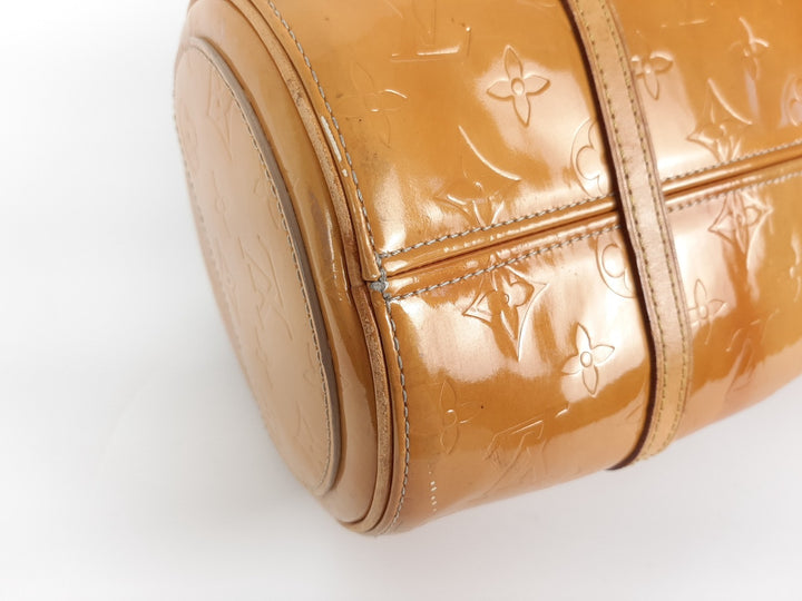 Louis Vuitton Vernis Bedford Hand Bag M91006 Monogram Yellow TH09589