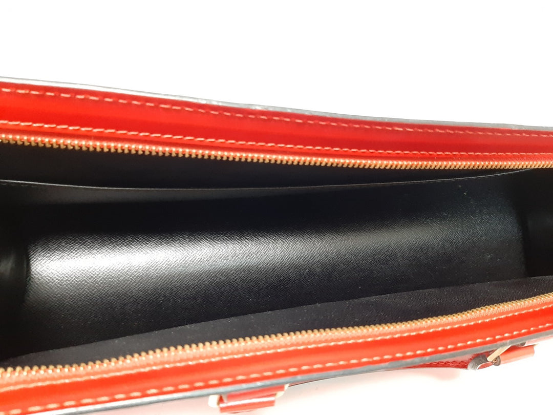 Louis Vuitton Sac Triangle Epi Handbag M52097 Red Gold Hardware MI09559