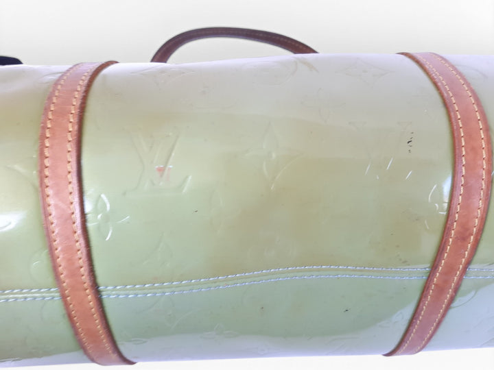 Louis Vuitton Vernis Bedford Hand Bag M91329 Vernis Monogram Green VI09295
