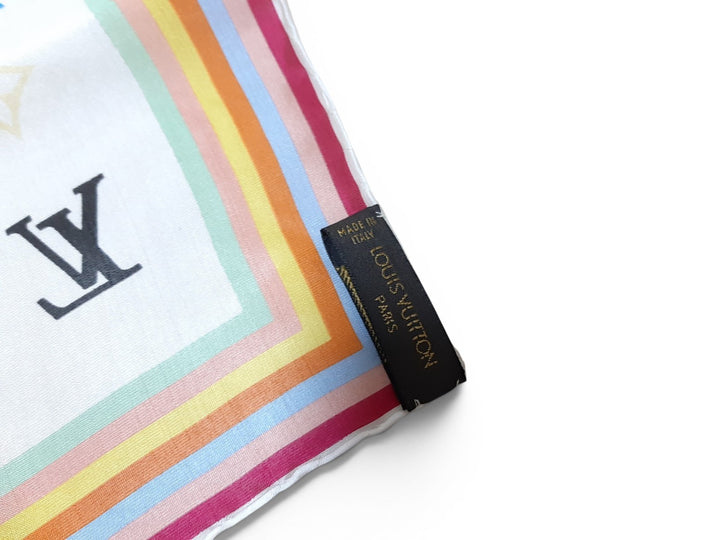 Louis Vuitton Multicolor Scarf Monogram White Takashi Murakami Box11