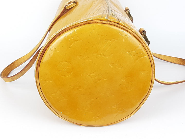Louis Vuitton Vernis Bedford Hand Bag M91006 Monogram Yellow TH192811