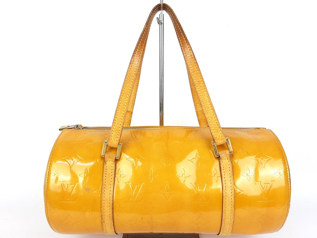 Louis Vuitton Vernis Bedford Hand Bag M91006 Monogram Yellow TH09580