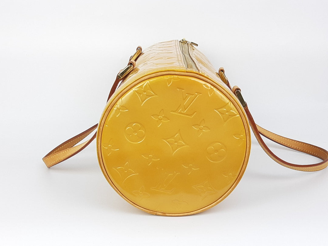 Louis Vuitton Vernis Bedford Hand Bag M91006 Monogram Yellow VI09096