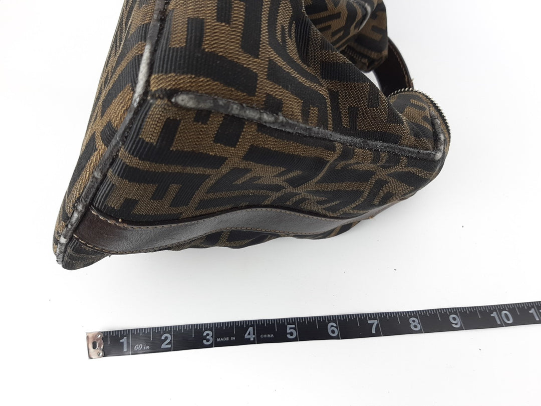 Fendi Zucca Mamma Baguette Brown Hand Bag Gold Hardware Canvas Leather15