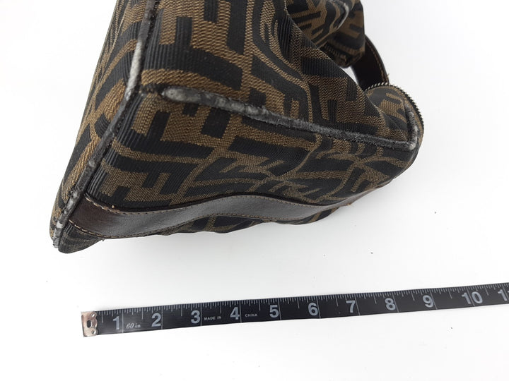 Fendi Zucca Mamma Baguette Brown Hand Bag Gold Hardware Canvas Leather15