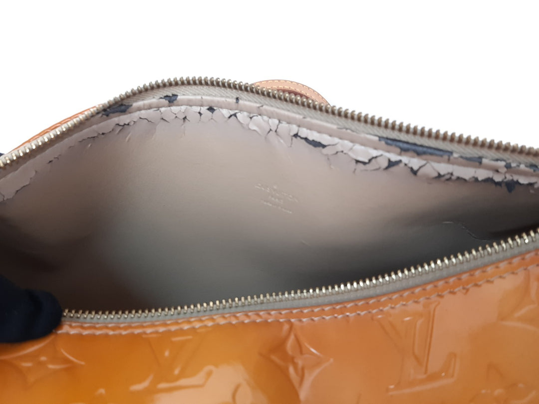 Louis Vuitton Vernis Bedford Hand Bag M91006 Monogram Yellow VI191811
