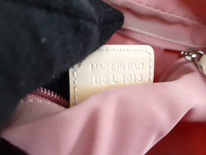 Christian Dior Trotter Canvas Shoulder Bag Pink Silver Shoulder Strap12