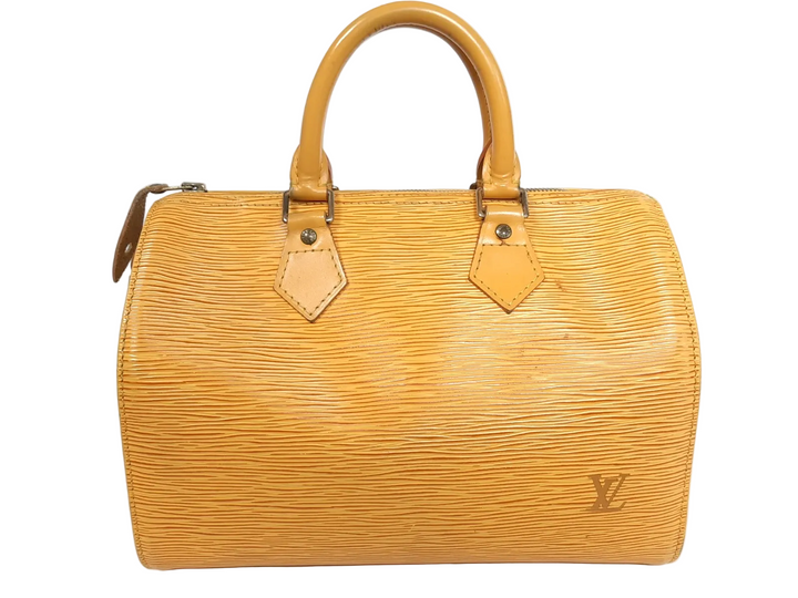 Louis Vuitton Handbag Speedy 25 Epi Leather M43019 Yellow Boston VI1914 Padlock2