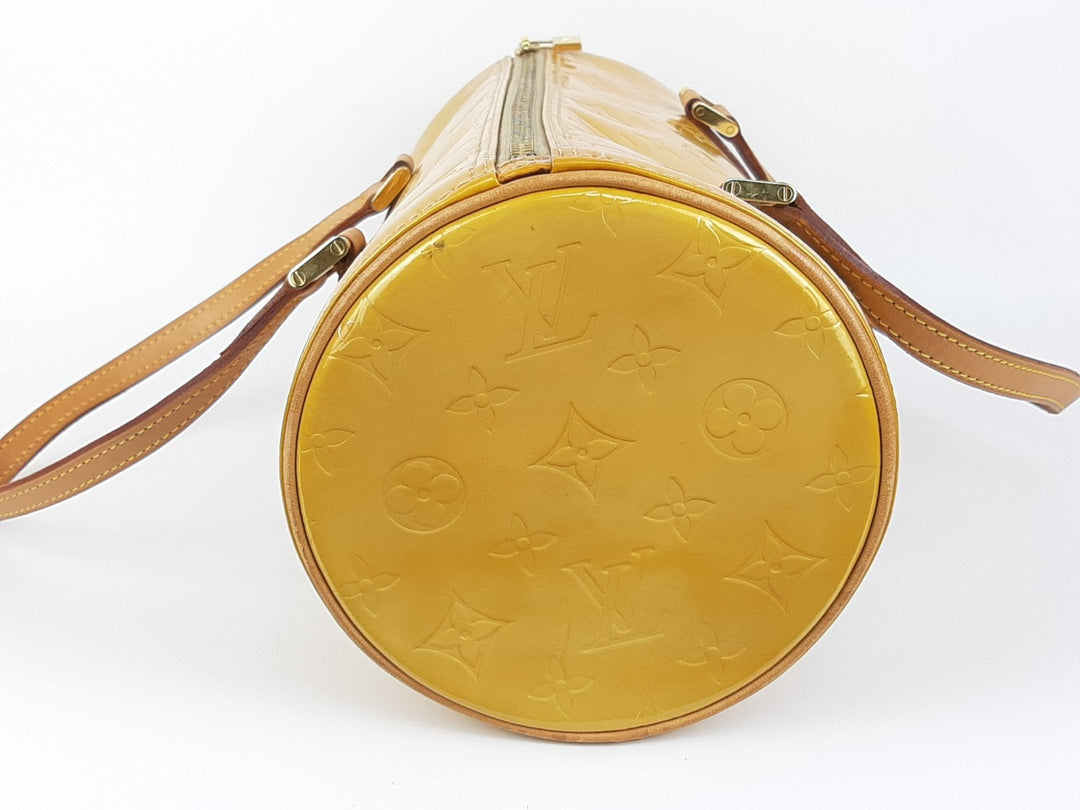 Louis Vuitton Vernis Bedford Hand Bag M91006 Monogram Yellow VI00318
