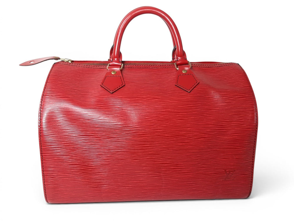 Louis Vuitton Handbag Speedy 30 M43007 Epi Red Boston Bag VI0932 Padlock Key1