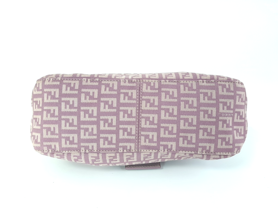 FENDI Zucca Mamma Baguette Shoulder Hand Bag Canvas Leather Pink Dust Bag6