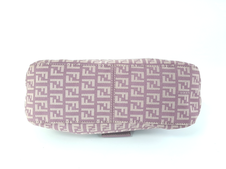 FENDI Zucca Mamma Baguette Shoulder Hand Bag Canvas Leather Pink Dust Bag6