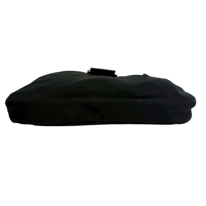 FENDI Zucca Mamma Baguette Shoulder Hand Bag Canvas Leather Black2