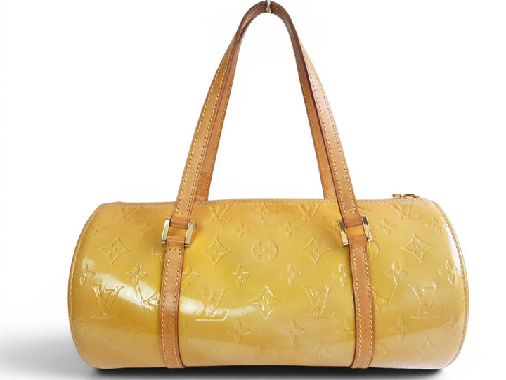Louis Vuitton Vernis Bedford Hand Bag M91006 Vernis Monogram Yellow VI09794
