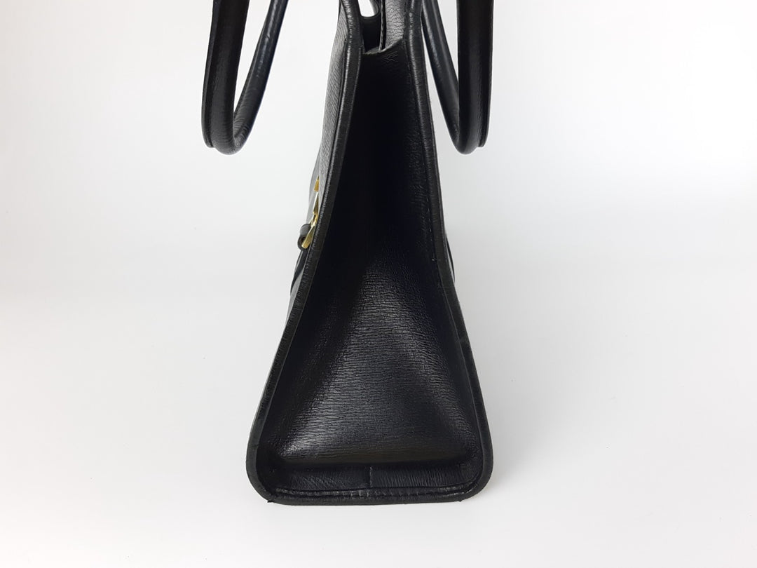 Gucci Jackie GG Leather Handbag One Shoulder Tote Bag Black Gold Hardware10
