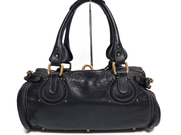 Chloe Paddington Black Glod Padlock Key Women's Hand Shoulder Bag Dust Bag1