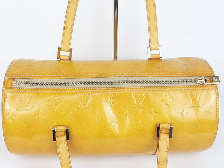 Louis Vuitton Vernis Bedford Hand Bag M91006 Monogram Yellow TH19285