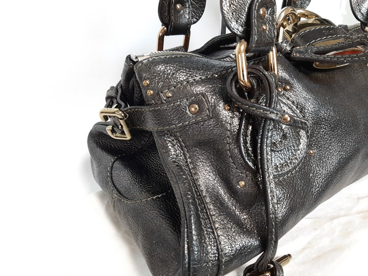 Chloe Paddington Dark Brown Bronze Glod Padlock Key Hand Shoulder Bag Dust Bag2