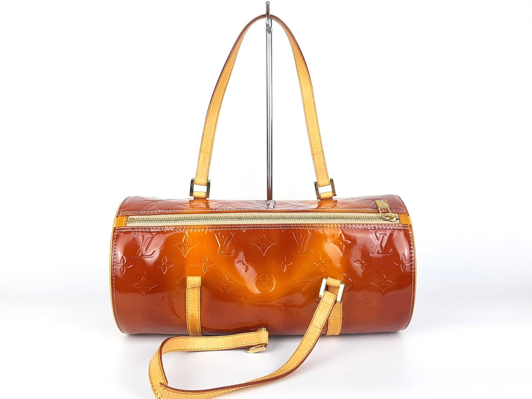 Louis Vuitton Vernis Bedford Hand Bag M91131 Vernis Monogram Brown VI09690