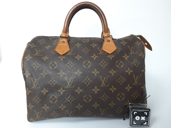 Louis Vuitton Monogram Speedy 30 M41526 Boston Bag Hand Bag TH00661